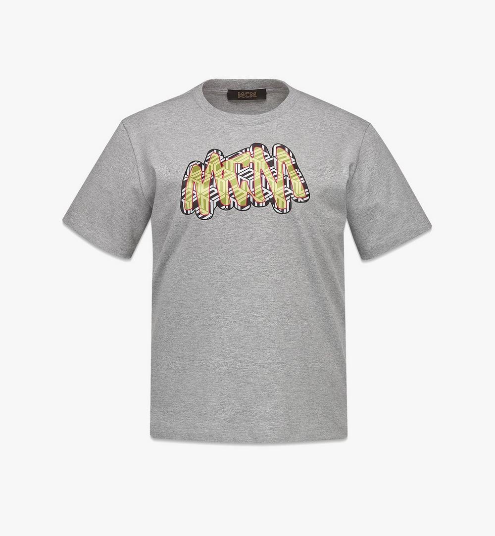 T-shirt MCM Sommer à logo cubique imprimé en coton biologique pour femme 1